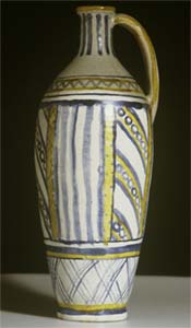 Tin-glased earthenware vase.